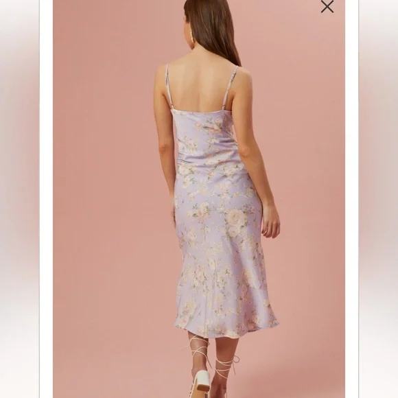 New with tags altard state Blythe floral satin slip dress - Picture 4 of 4